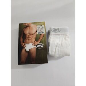 RIPS Briefs White Contour Pouch Combed Cotton Vintage Small